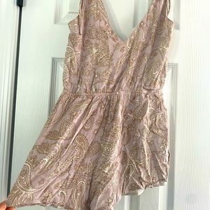 Tobi paisley tan romper